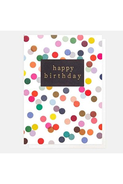 Generic Caroline Gardner Pattern Work Multi Coloured Dots Happy Birthday Gree...