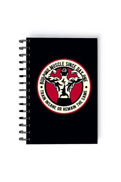 Generic Building Muscle Rectangle Spiral A5 Notebook Multicolour