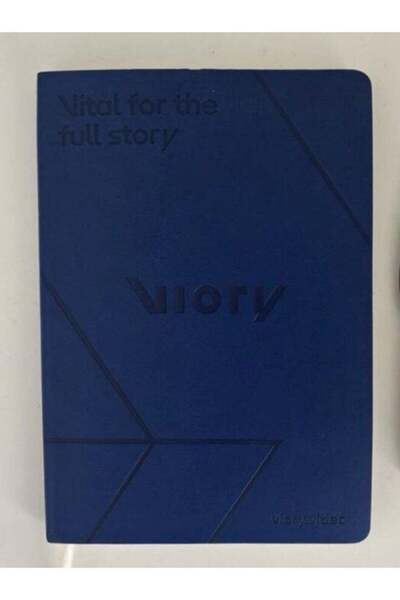 Generic Viory A5 Lined Notebook with PU Leather Cover, Ribbon Bookmark, Blue