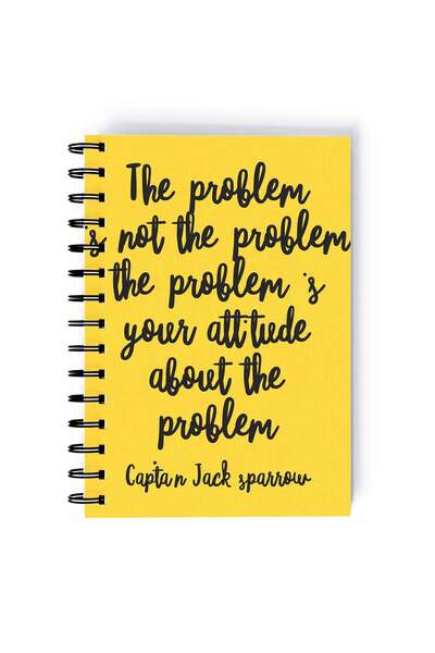 Generic Spiral A5 Notebook Piratecore Aesthetic Problem is Problem Quote Jack...
