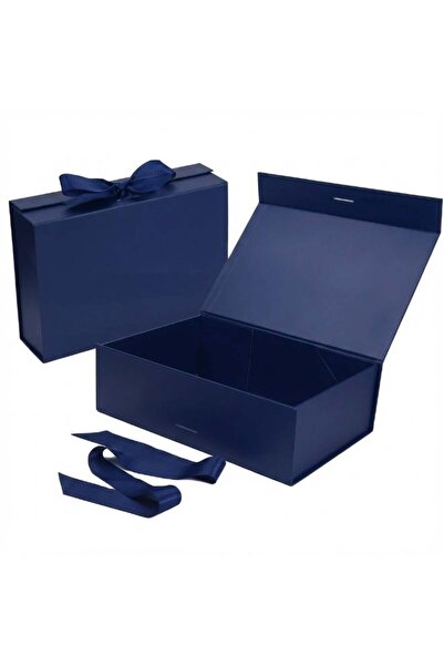 Generic 2 PCS Gift Boxes,33*25*12cm Blue Large Gift Box with Ribbon, Luxury M...