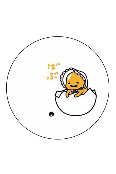 Generic Gudetama Printed Large Round Pin Badge Multicolour