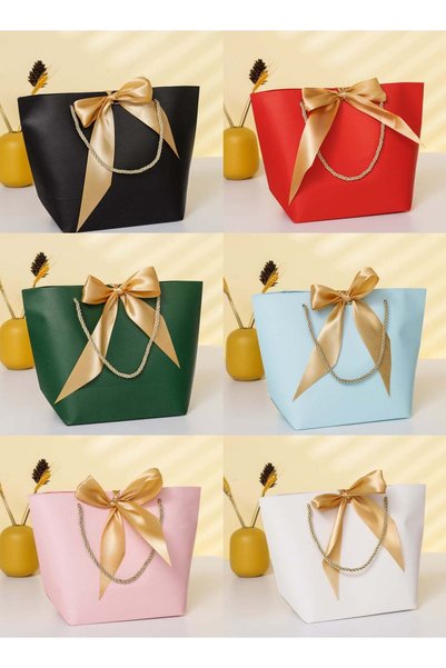 Generic Gift Bags, Small Favor Bags, with Handles and Bow Ribbon, 28cmx 20cm ...