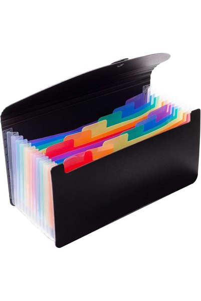 Generic 2 Pack 13 Pockets Expanding Small Coupon Organizer, Mini Accordion Fi...