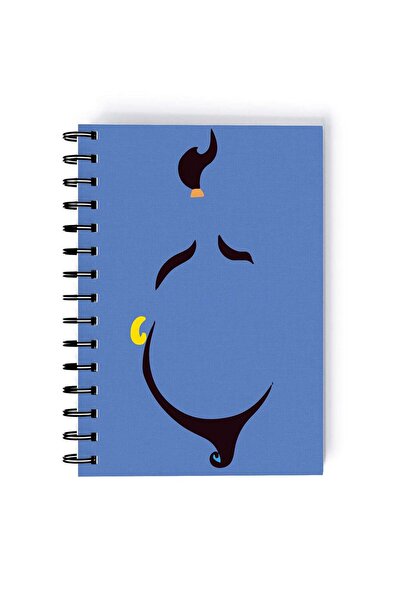 Generic Genie Quote Printed Spiral A5 Notebook Yellow/Blue/Brown