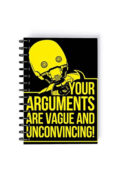 Generic Spiral A5 Notebook Star Wars Vague Arguements Quote Mandalorian