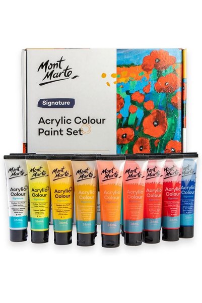 Generic Mont Marte Signature Acrylic Colour Paint Set - 18 x 36ml Tubes