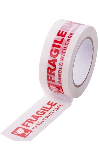 Generic Fragile Tape Roll 5 cm Width x 66 meters Length Strong Adhesive Red F...