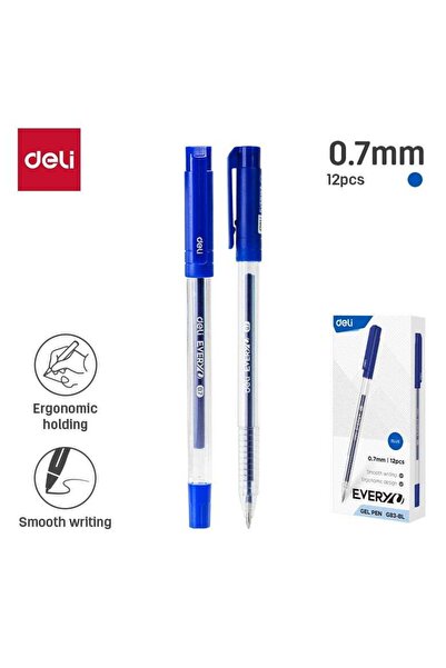 Generic Deli EG83-BL 0.7mm Smooth Gel Pen Blue 12pcs/box – ideal for writing ...