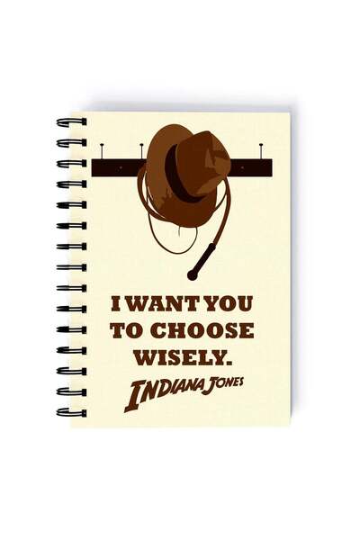 Generic Spiral A5 Notebook I Want You Choose Quote Printed Mousepad White/Bro...