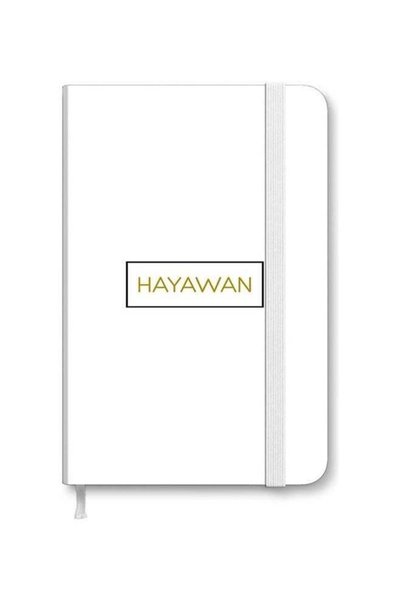 Generic Designer A5 Thick Hardcover Notebook - Hayawan White