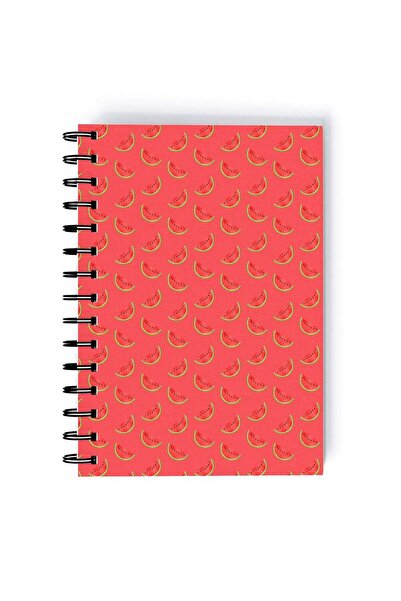 Generic Spiral A5 Notebook Pattern Cute Fruits Watermelon Red Aesthetics