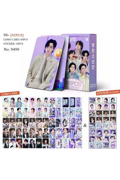 Generic BTS Lomocard & Sticker Set – 92PCS (60 Lomocards + 32 Random Stickers...