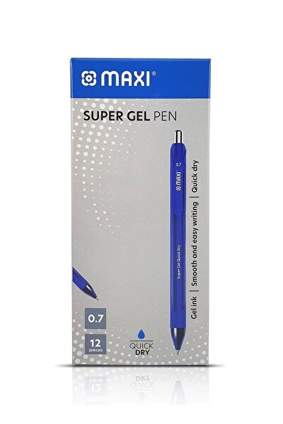 Generic 12-Piece Gel Pen 0.7mm Tip Blue Ink