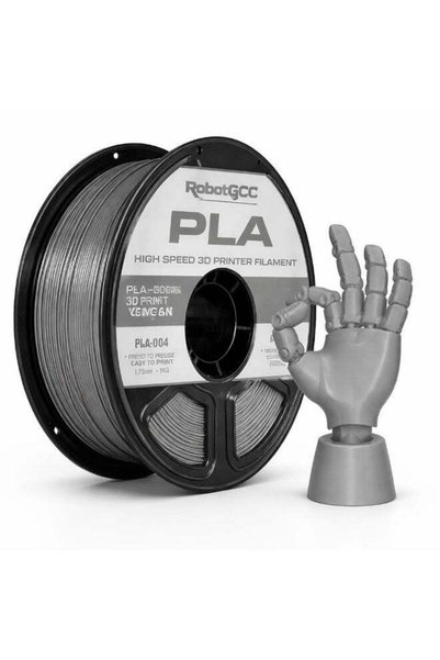 Generic RobotGCC PLA Gray 3D Printer Filament 1.75mm 1KG, Smooth Extrusion, L...