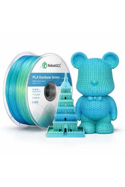 Generic PLA Filament 1.75mm Blue Green Gradient 1KG 3D Printer Filament Dual ...
