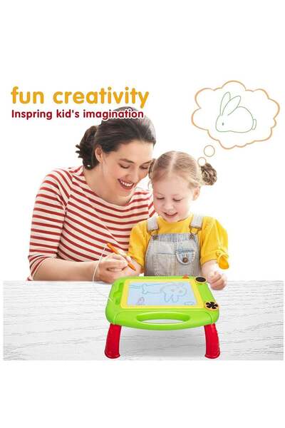 Generic Magnetic Drawing Board table with Stamps PenColorful Erasable Magnet ...
