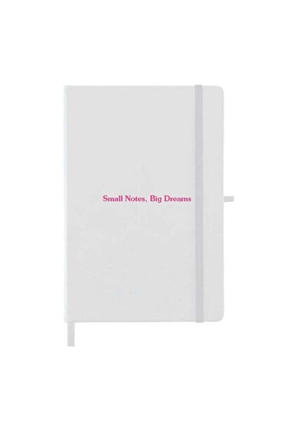 Generic Small Notes, Big Dreams Notebook white