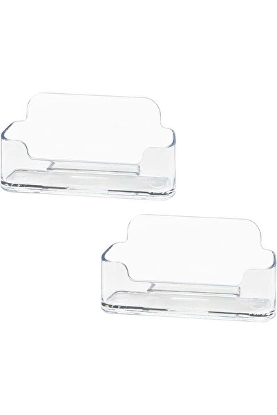 Generic 2 Pack Acrylic Business Card Holder, Large Capacity Clear Card Displa...