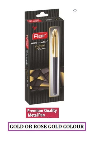 Generic FLAIR Writometer Rose Gold & Gold Executive Ball Pens | 0.6 mm Tip Si...