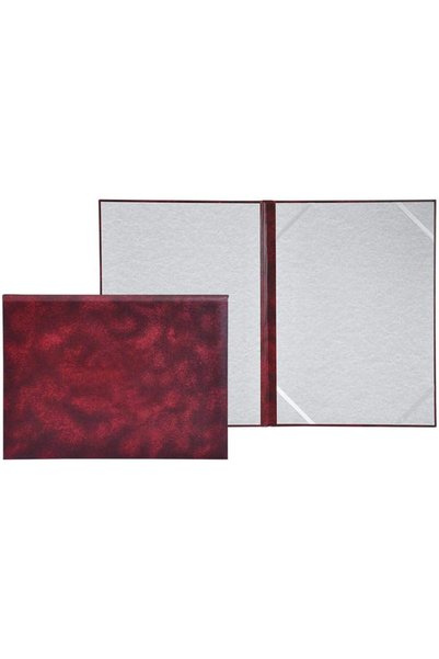 Generic FIS A4 Certificate Folder with Padded Vinyl Cover in Maroon Red/Black