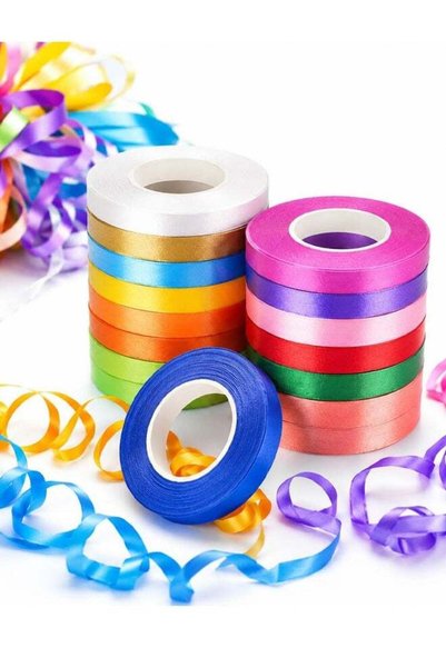 Generic 12 Rolls Curling Ribbon Set 5mm x 10m Balloon Ribbon Assorted Colours...