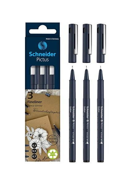 Generic 3-Piece Pictus Fineliner Black Ink