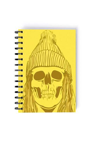 Generic Spiral A5 Notebook Yellow Undead Female Zombie