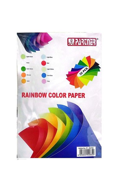 Generic Rainbow Color Paper 50-piece