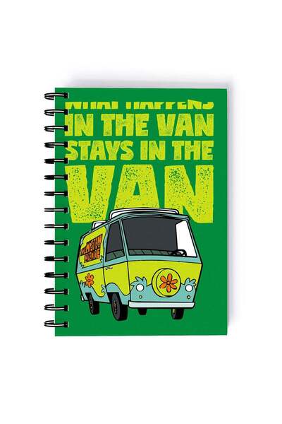 Generic Spiral A5 Notebook Scooby Doo What happens in the Van Green Aesthetics