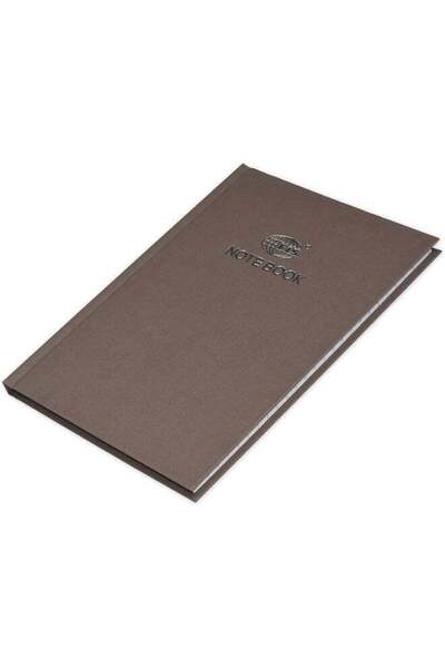 Generic FIS A5 2-Quire Hard Cover Single Ruled Notebook - Brown, Pack of 5 Brown