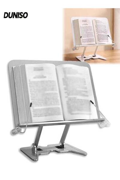 Generic Metal Book Stand Holder,Folding Reading Rack,Adjustable Books Shelf,A...