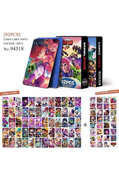Generic 92 Cards Brawl Stars Game Collector Card Photo Card Mini Sticker Lomo...
