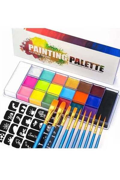 Generic 20 Colors Body Face Paint Cosplay Makeup Palette Kit, Professional Fa...