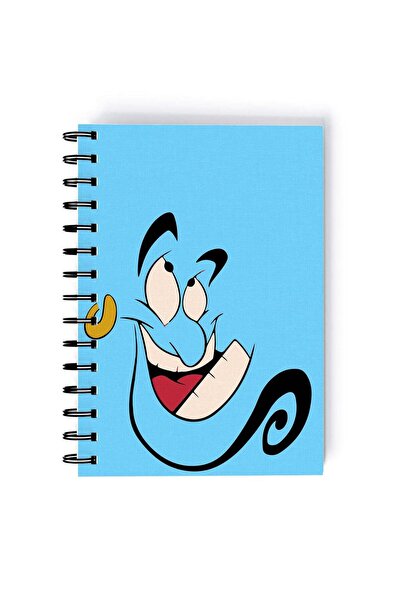 Generic Genie Smiling Printed Spiral A5 Notebook Blue/Black/White