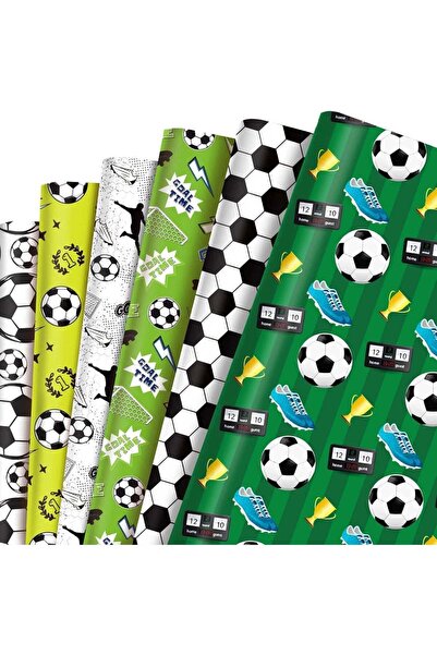 Generic 12 Sheets Soccer Themed Wrapping Paper: Decorative Gift Wrap Cardstoc...