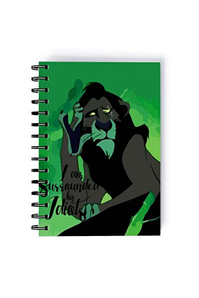 Generic Lion King Themed Spiral A5 Notebook Orange/Grey/Yellow