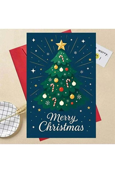 Generic Cute Christmas Card for The Holiday Season, Christmas Card With Envel...