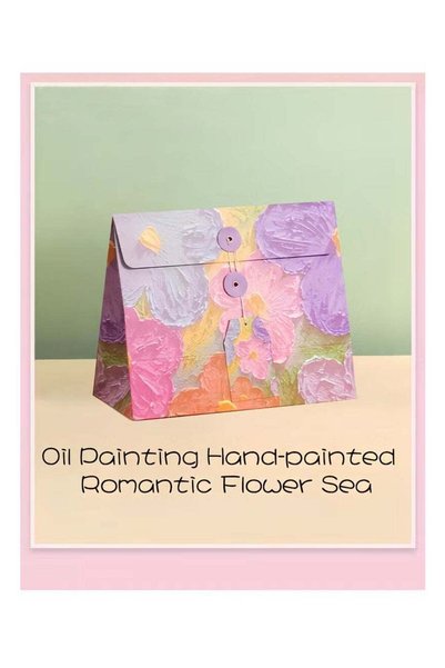 Generic Oil Painting Style Gift Bag Birthday Gift Box Envelope Packaging Bag ...