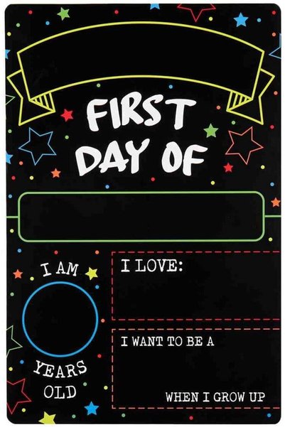 Generic ARS First Day Last Day of School Double Sided Sign (Dry Erase Board f...