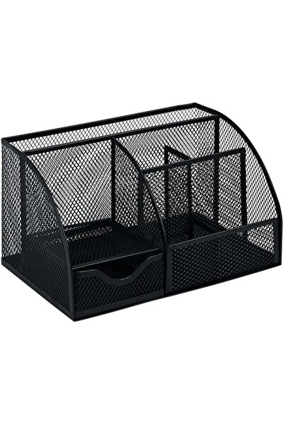 Generic Metal Mesh Desk Organizer, Size(12.75x22x14cm) with 5 Partition 1 Dra...