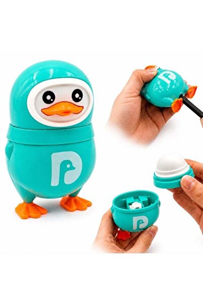 Generic Penguin Pencil Sharpener with Eraser, 2-in-1 Cute Penguin-Shaped Penc...