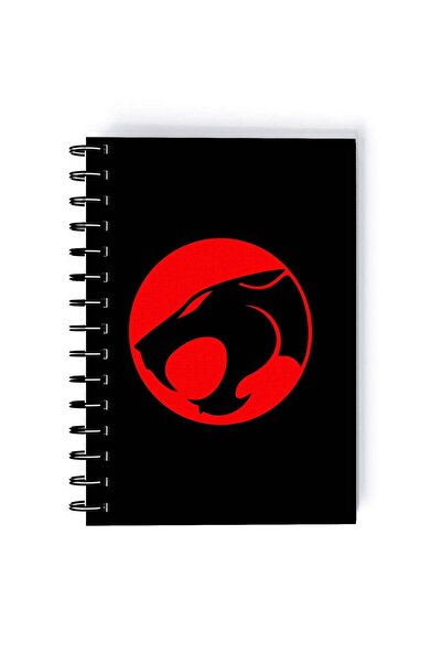 Generic Thunder Cat Logo Printed Spiral A5 Notebook Black/White