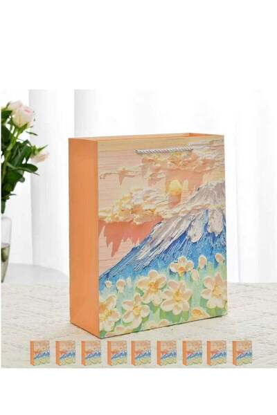 Generic 10 Pieces Luxury Gift Bags Foldable Reusable Paper Bags Creative 3D O...
