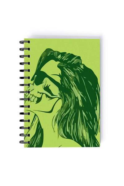 Generic Spiral A5 Notebook Female Green Zombie