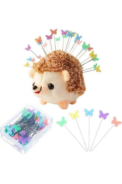 Generic 101 Pcs Hedgehog Sewing Pincushion Kit Pin Cushions for Sewing Cute H...