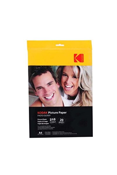 Generic Kodak Picture Paper Photo Glossy, 210GSM, A4, 20 Sheets Per Pack, Pac...