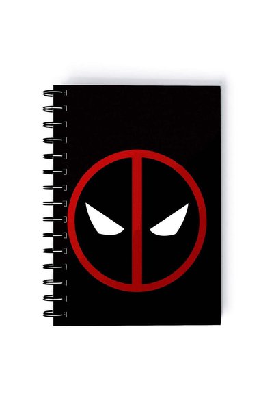Generic Spiral A5 Notebook Dead Pool Ryan Reynolds Minimalist Deadpool