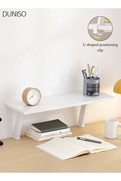 Generic Clamp On Desk Shelf Adjustable Space Saving Desktop Extender Storage ...