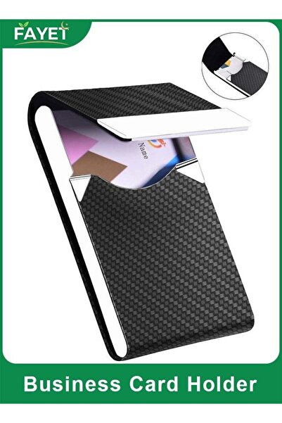 Generic Ultra-Slim Business Card Holder ， PU Leather & Stainless Steel Case w...